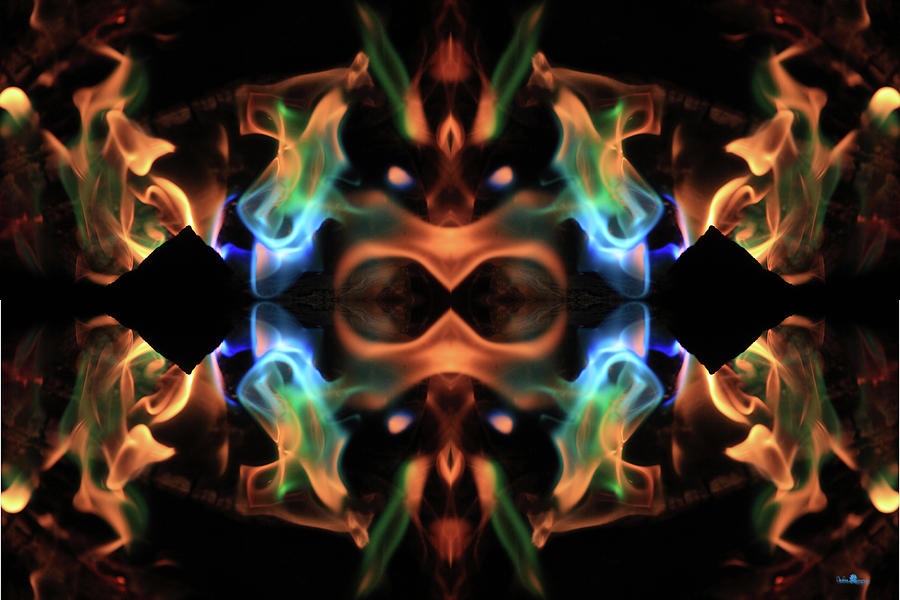 Mirrored Flames 1 Photograph by Andrea Lawrence