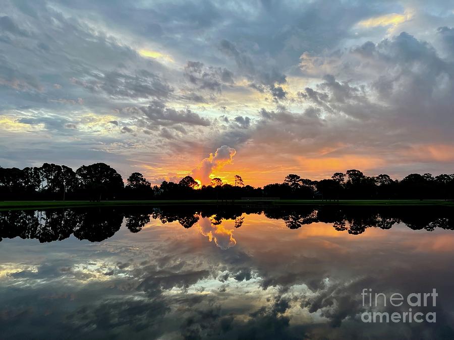 Sunset Photograph - Mirrored Sky by AnnaJo Vahle