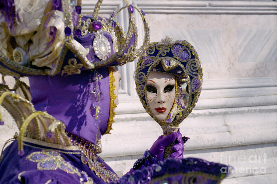 Mirroring violet mask Photograph by Riccardo Mottola