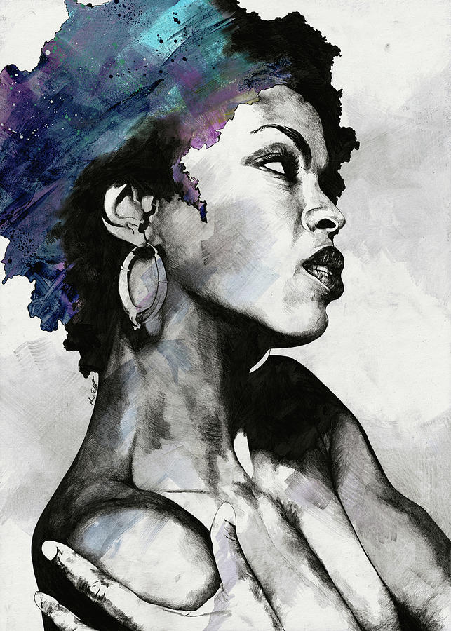 Lauryn Hill Drawing - Miseducation - Lauryn Hill tribute portrait by Marco Paludet