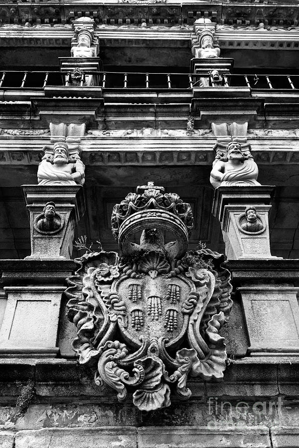 Misericordia Building coat of arms Viana do Castelo Portugal Photograph by James Brunker