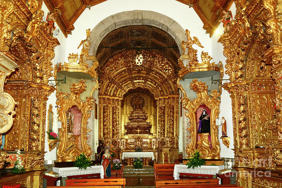 Misericordia church interior Caminha Portugal Photograph by James Brunker