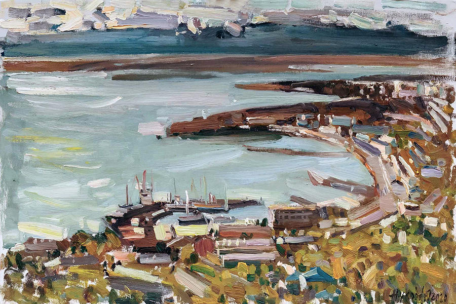 Mishennaya sopka. Port view Painting by Juliya Zhukova
