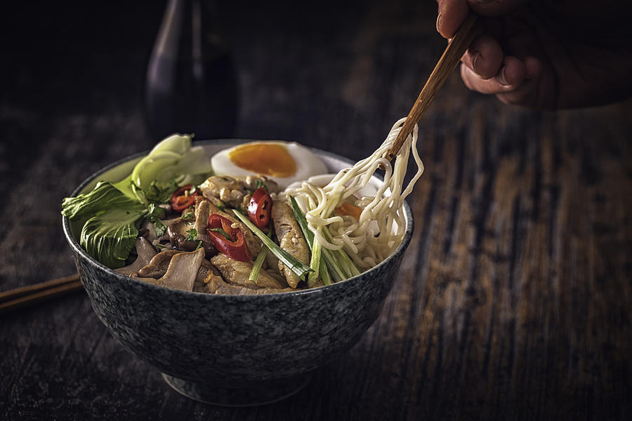 Miso Ramen Noodle Soup Photograph by GMVozd