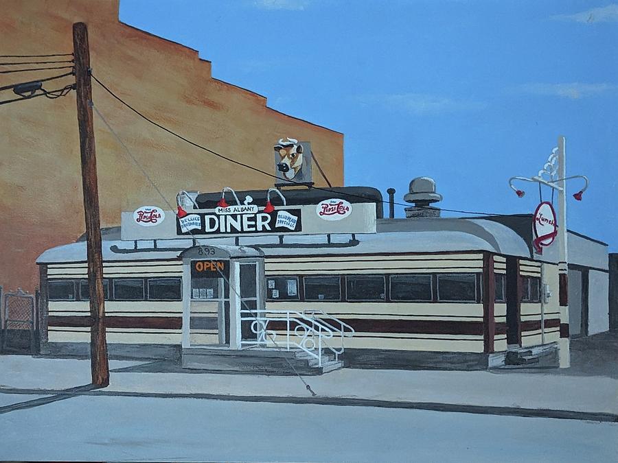 Diner Painting - Miss Albany Diner by Peter Keitel