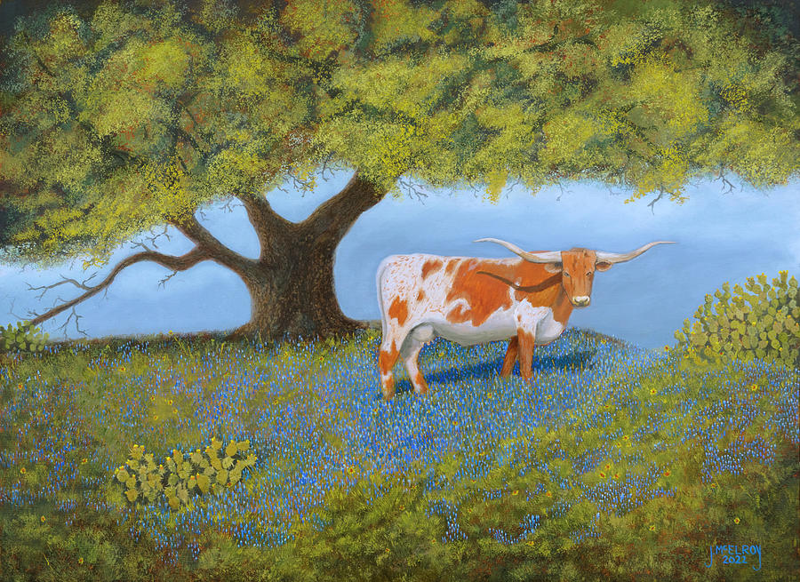 Miss Bluebonnet Painting by Jerry McElroy