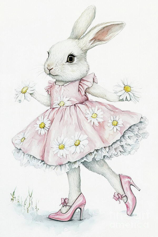 Miss Bunny Heels Painting by Tina LeCour Miss Bunny Heels Painting by Tina LeCour