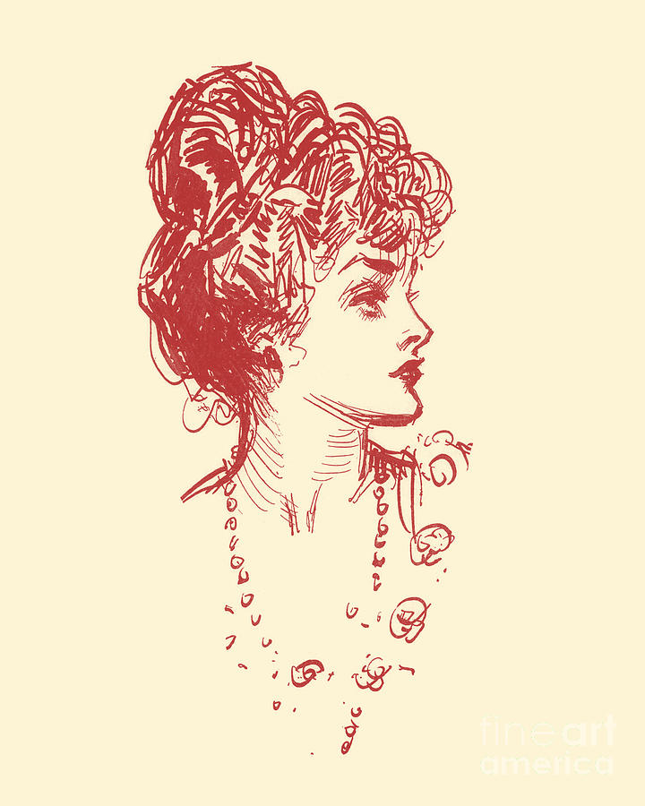 Vintage Digital Art - Miss Mid Century by Madame Memento