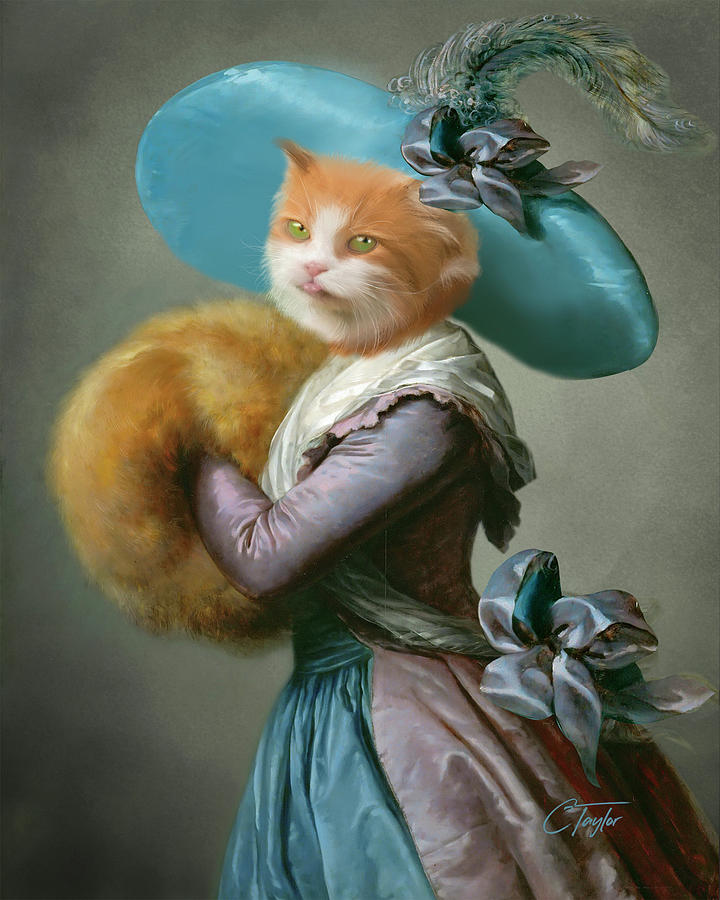 Miss Nichole Kittenman Digital Art by Colleen Taylor