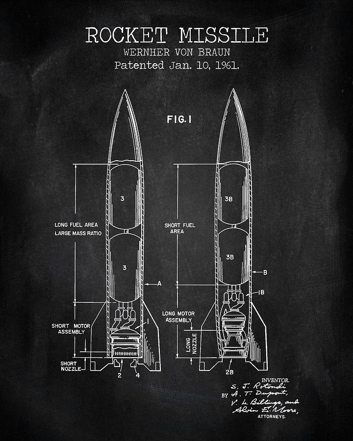 Missile chalkboard patent Digital Art by Dennson Creative - Fine Art ...
