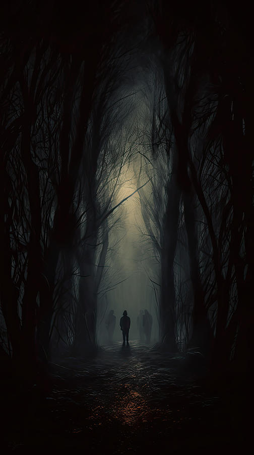 Missing in the Darkness - Where Shadows Dance Painting by Lourry Legarde