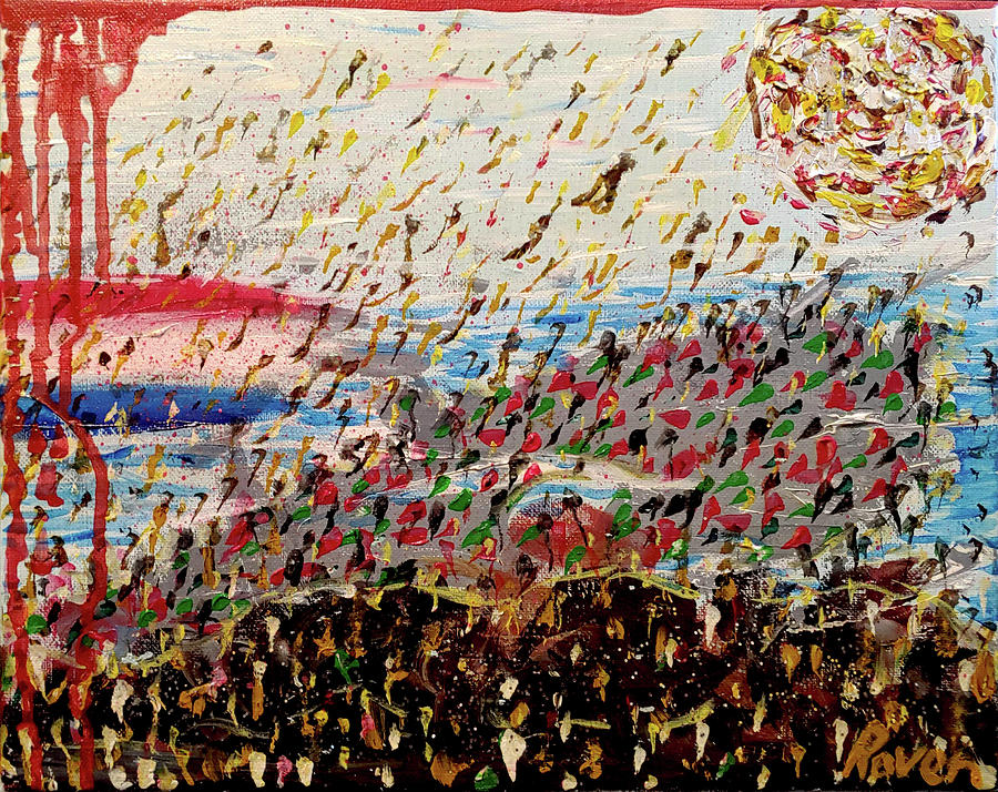 Abstract Painting - Missing Mama Africa by Raven Kushner Abstract Painting - Missing Mama Africa by Raven Kushner
