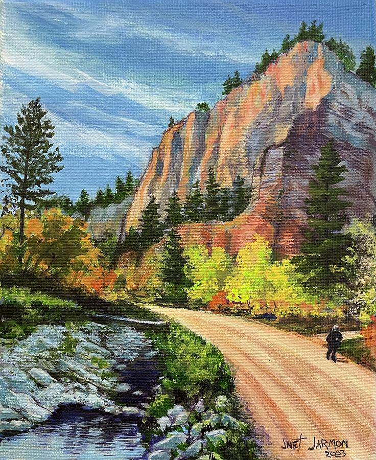 Mission Canyon, Montana Painting by Jeanette Jarmon