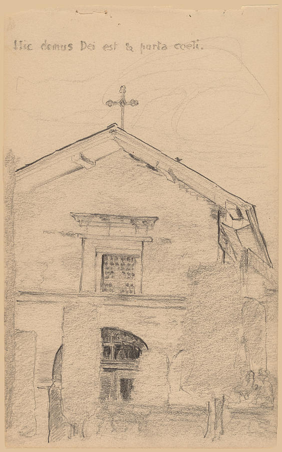 Mission Dolores, San Francisco Drawing by Arthur Bowen Davies