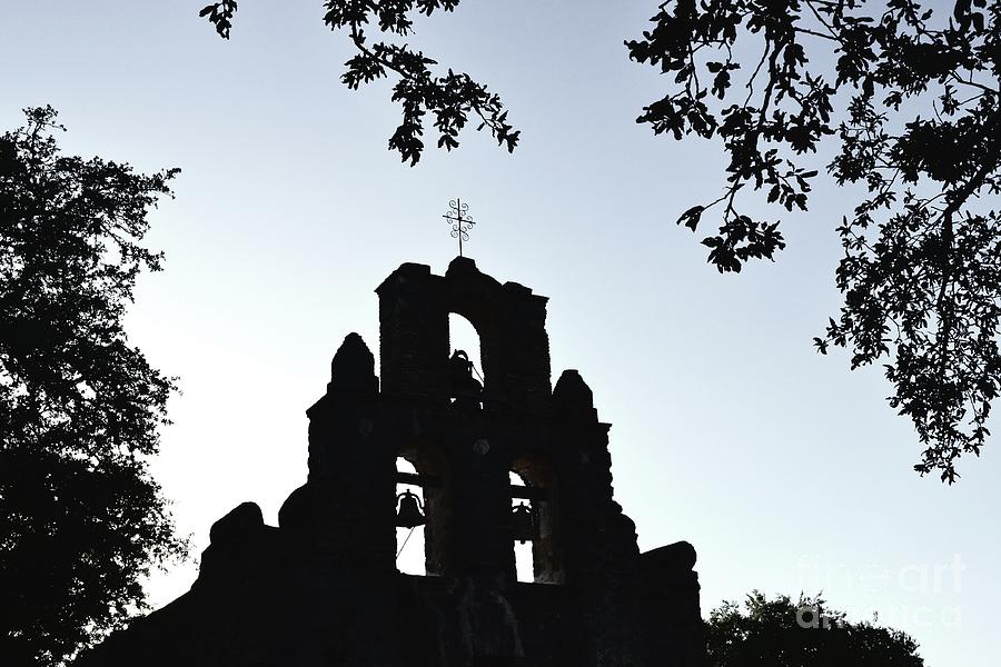 Mission Espada Bells at Sunset Photograph by Expressions By Stephanie