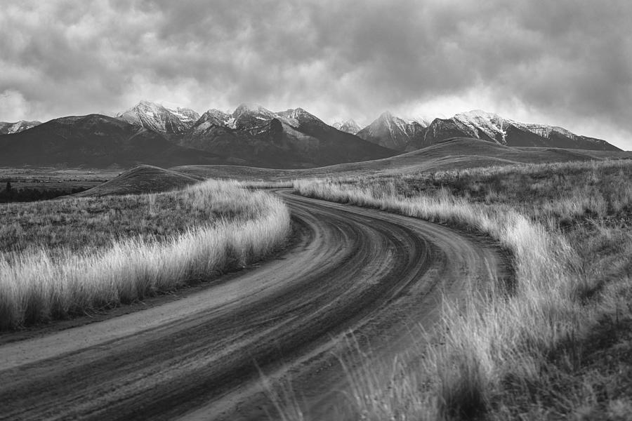 Mission Mountains in Black and White Photograph by Matt Hammerstein