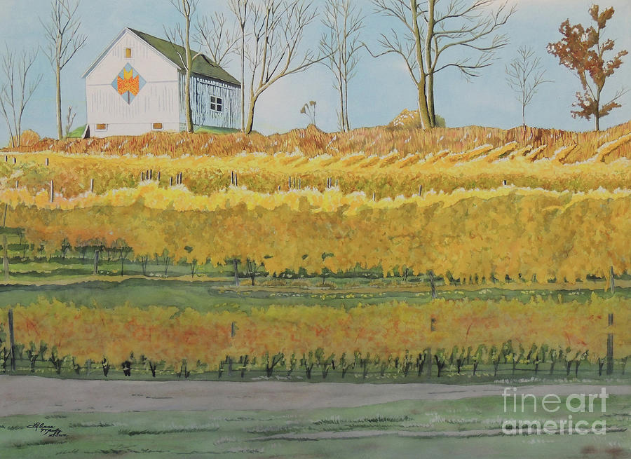 Mission Peninsula Gold Painting by LeAnne Sowa