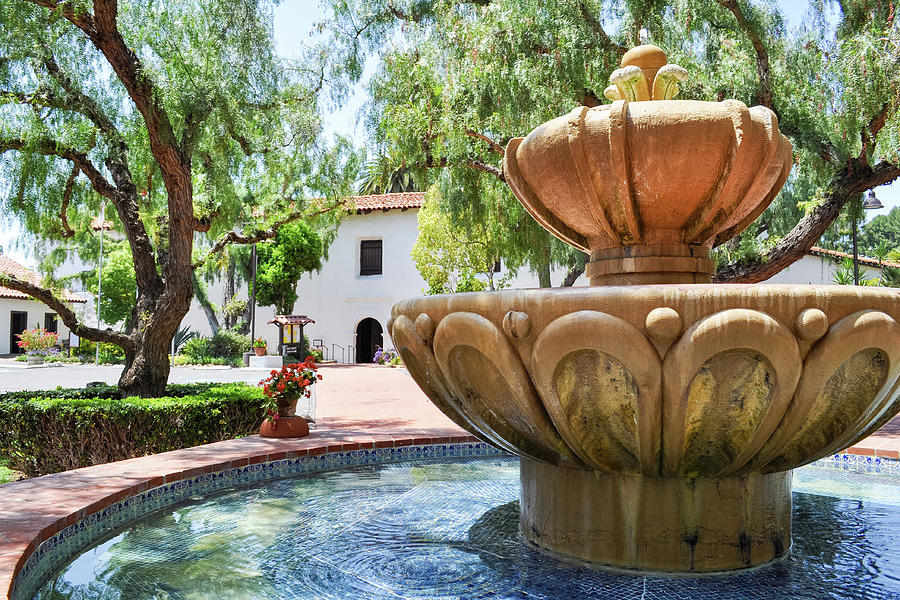 Mission San Diego Fountain  Photograph by Kyle Hanson