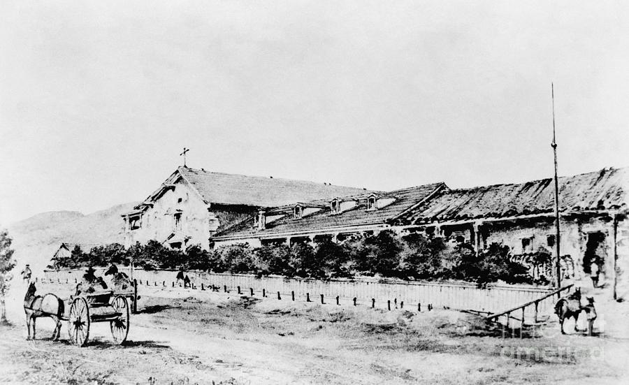 Mission San Jose, 1866 Drawing by Granger