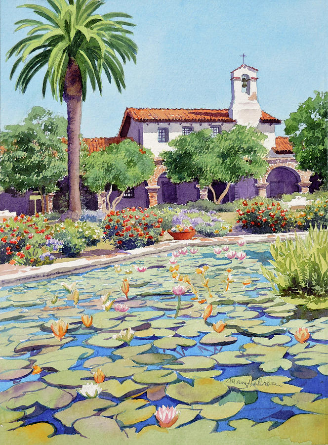 Mission Painting - Mission San Juan Capistrano by Mary Helmreich