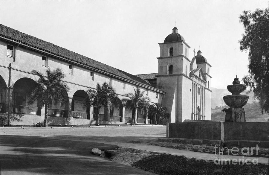 Mission Santa Barbara, c1930 Photograph by Granger