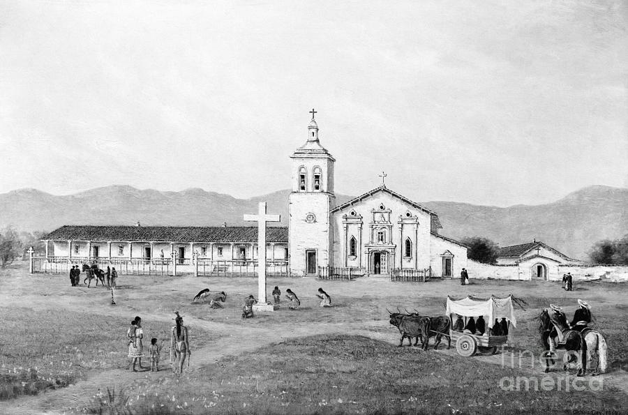 Mission Santa Clara De Asis Painting by Oriana Day