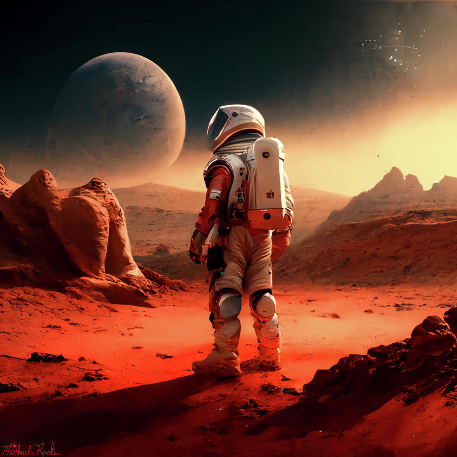Mission to Mars Digital Art by Michael Rucker