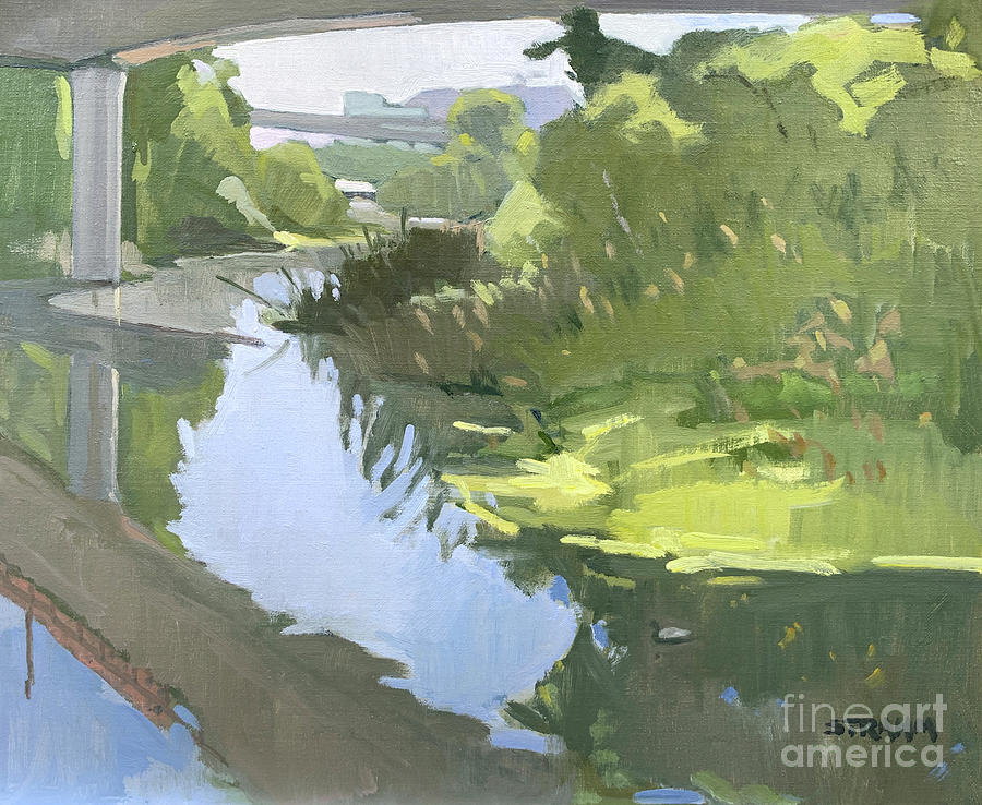 San Diego Painting - Mission Valley, San Diego River by Paul Strahm