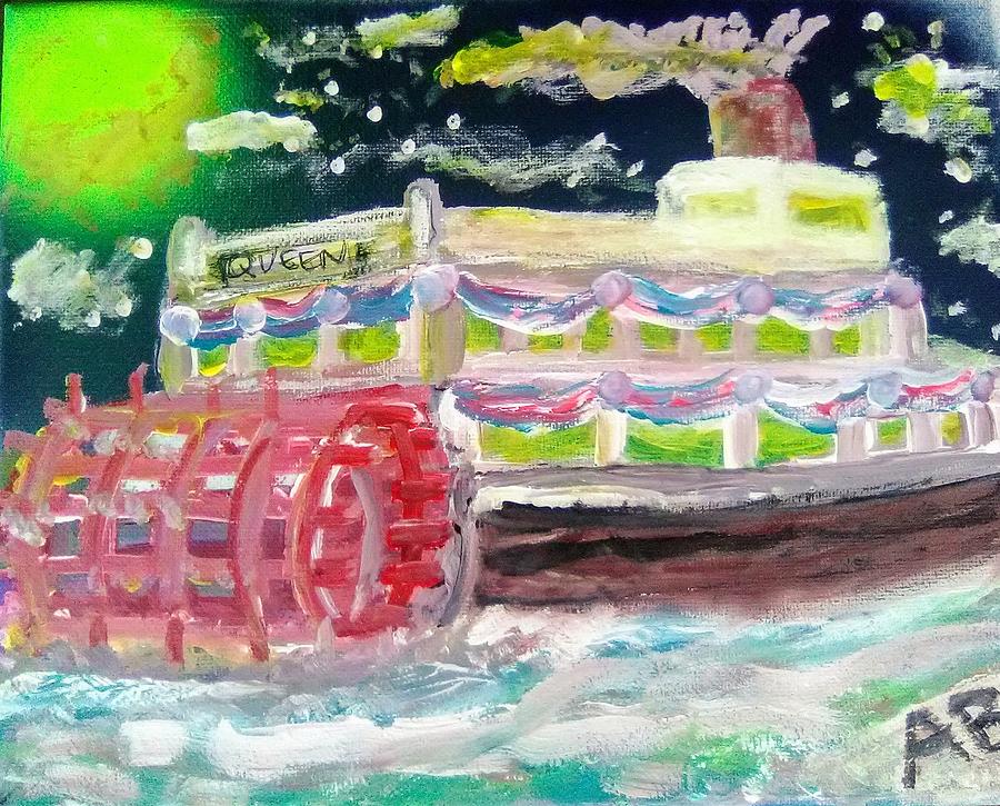 Mississippi Paddleboat Painting by Andrew Blitman