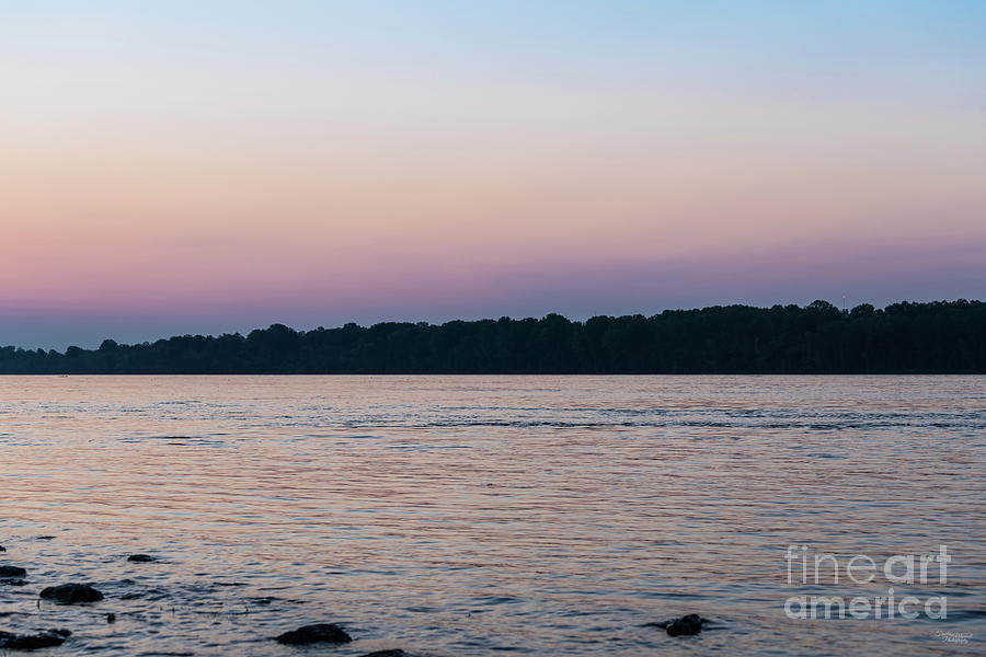 Mississippi River Simple Blue Hour Photograph by Jennifer White