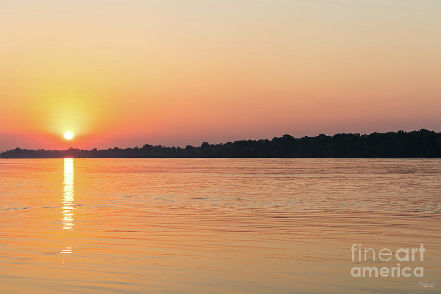 Mississippi River Simple Sunrise Photograph by Jennifer White
