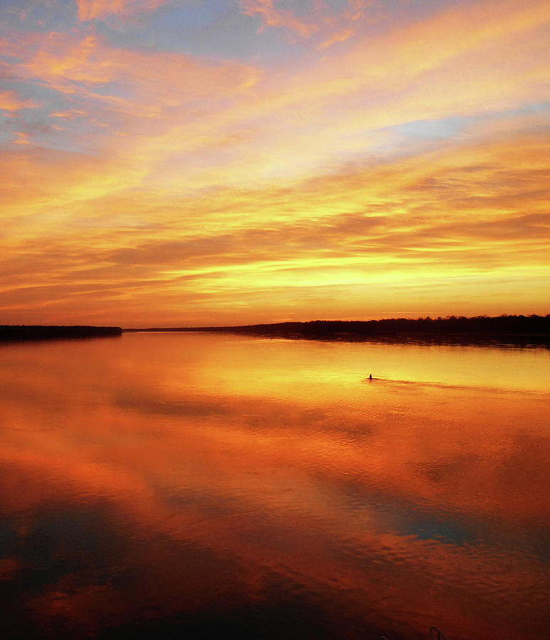 Mississippi River Sunrise 15 Photograph by Ron Kandt - Fine Art America