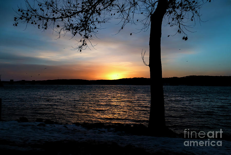 Mississippi River Sunrise Photograph by Sandra Js