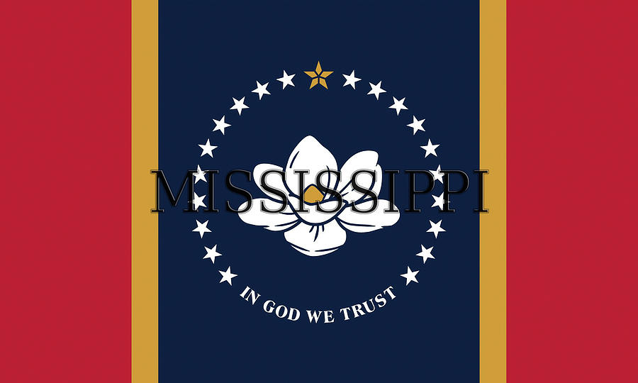 New Mississippi State Flag word2 Photograph by Roy Pedersen