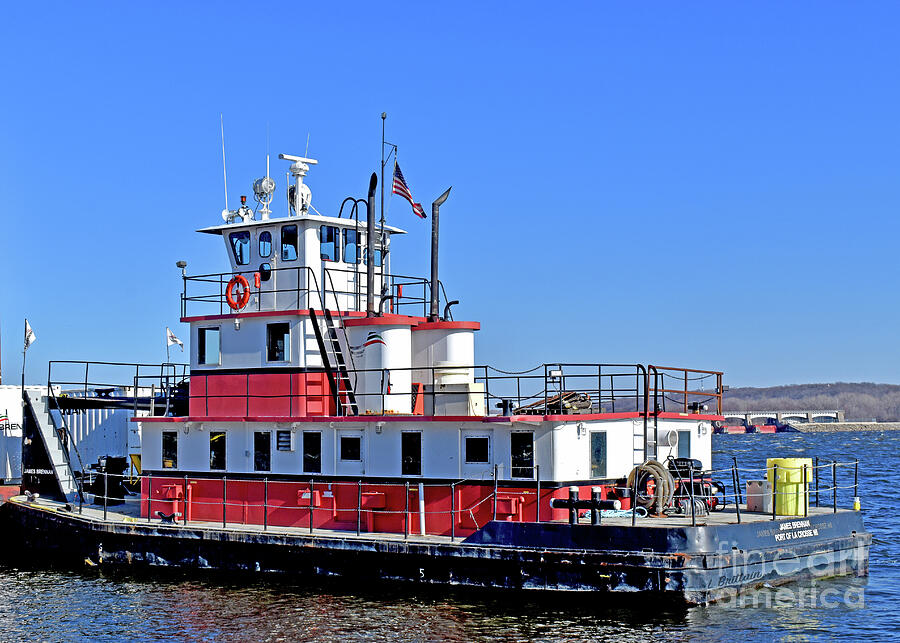 Mississippi Towboat Photograph by Linda Brittain