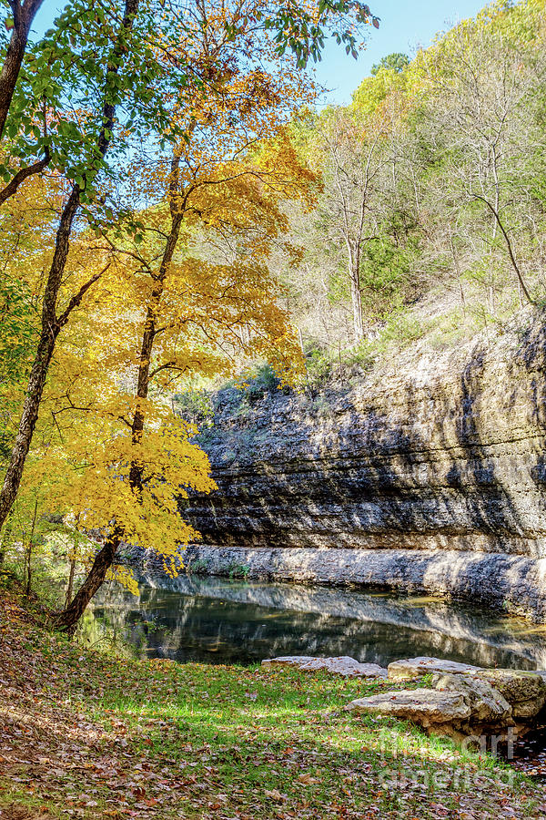 Missouri Arkansas Autumn Bluff Photograph by Jennifer White