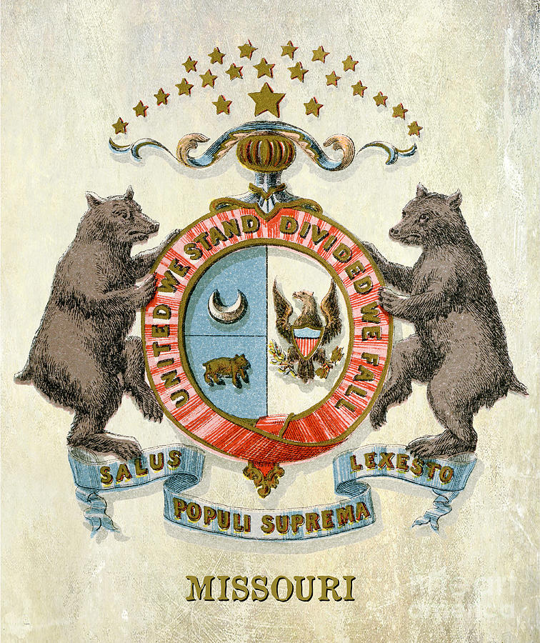 Missouri Coat of Arms 1876 Photograph by Jon Neidert