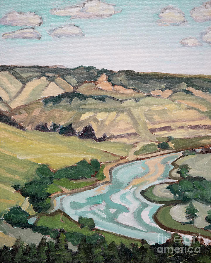 Missouri River Crossing - LWMRR Painting by Lewis Williams OFS