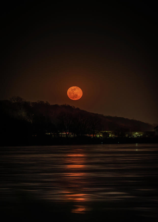 Missouri River Moonrise Photograph by Steve Ferro