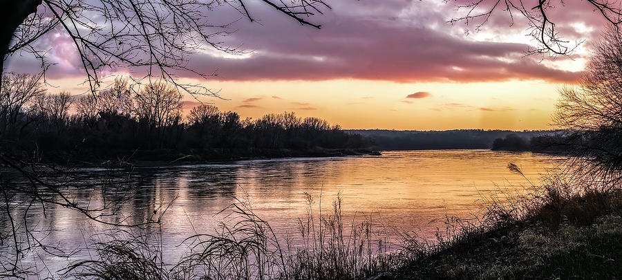 Missouri River Sunset Photograph by Jim Wilce