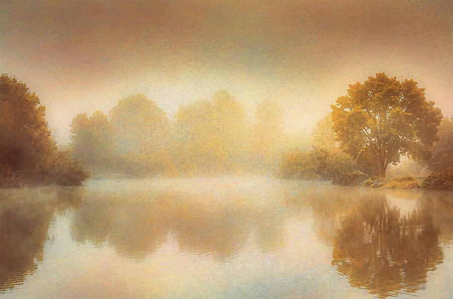 Mist Across the Lake Photograph by Don Schwartz