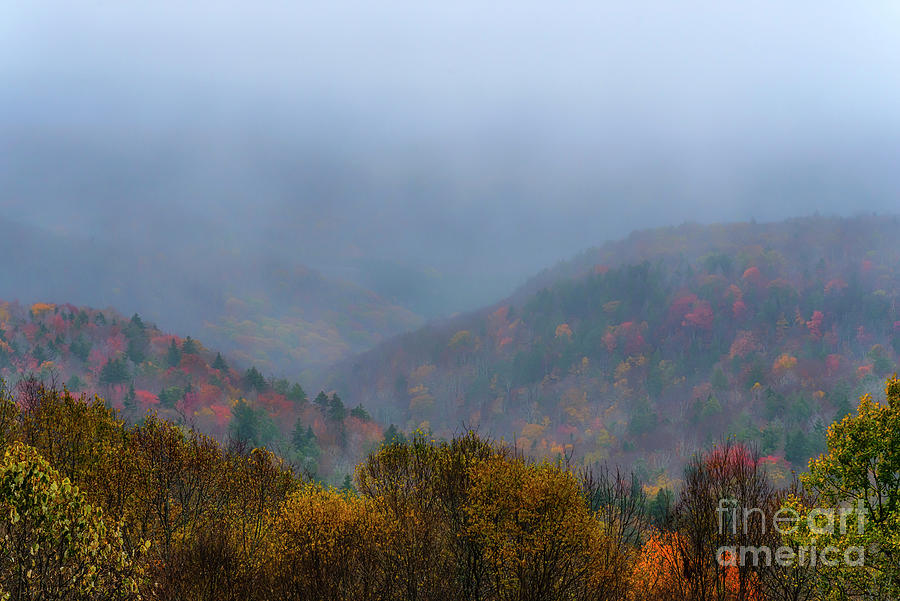 Mist Covered Mountains of Color Photograph by Thomas R Fletcher