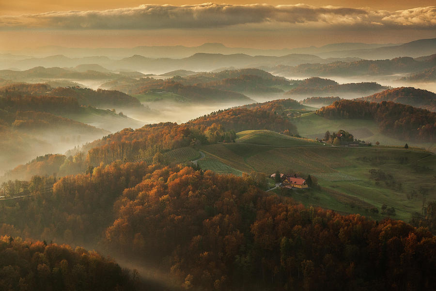 Mist covered mountains Photograph by Piotr Skrzypiec