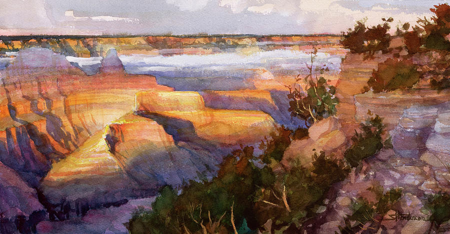 Mist in the Canyon Painting by Steve Henderson