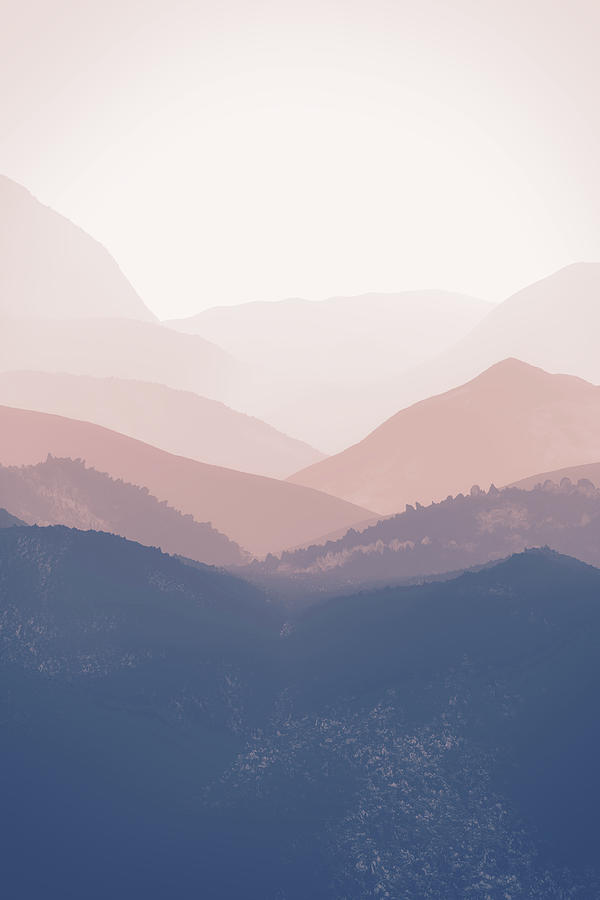 Mist Mountains Landscape Digital Art by Konstantin Sevostyanov
