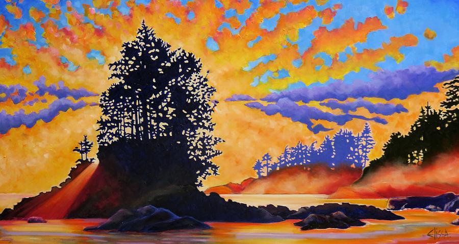 We are islands of Hope in a World of Darkness Painting by Elissa Anthony