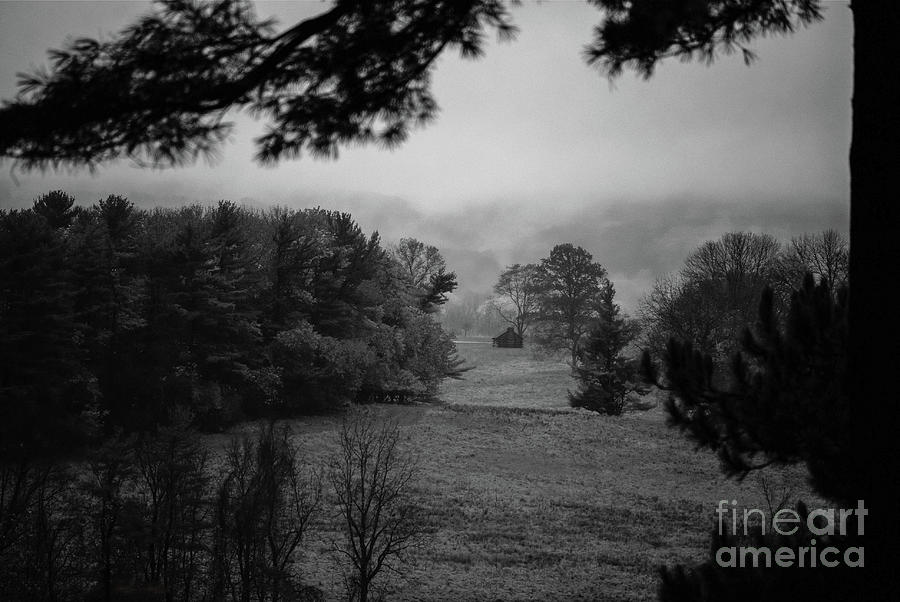 Mist of Valley Forge in Black and White Rural Landscape Photograph Photograph by PIPA Fine Art - Simply Solid