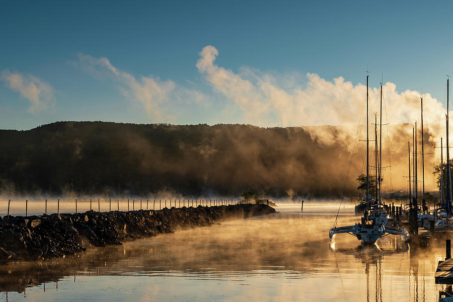 Mist on Seneca Lake Photograph by Chad Dikun