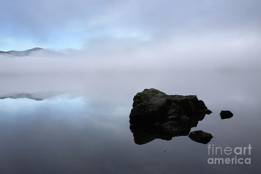 Mist over Derwent Water Photograph by Bryan Attewell
