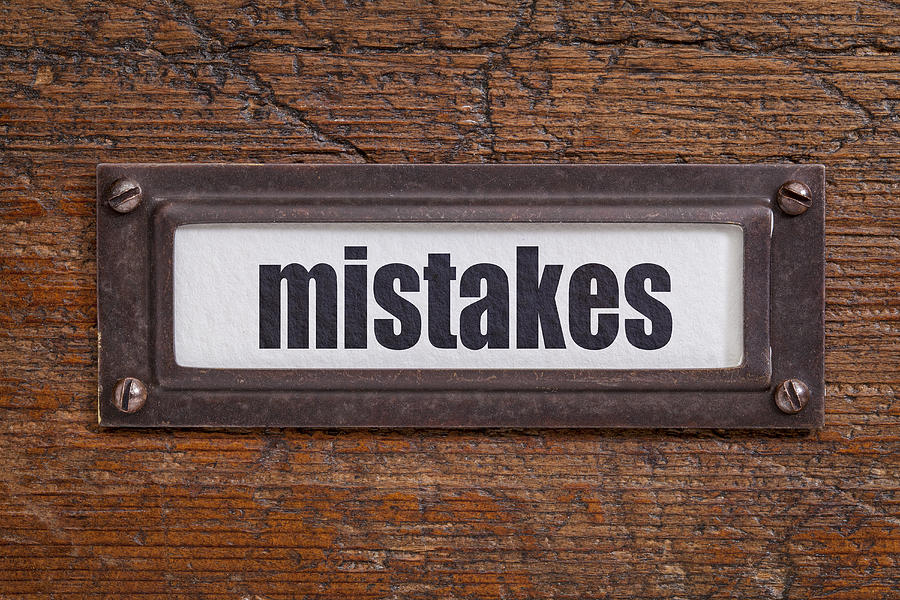 Mistakes - File Cabinet Label Photograph by Marekuliasz